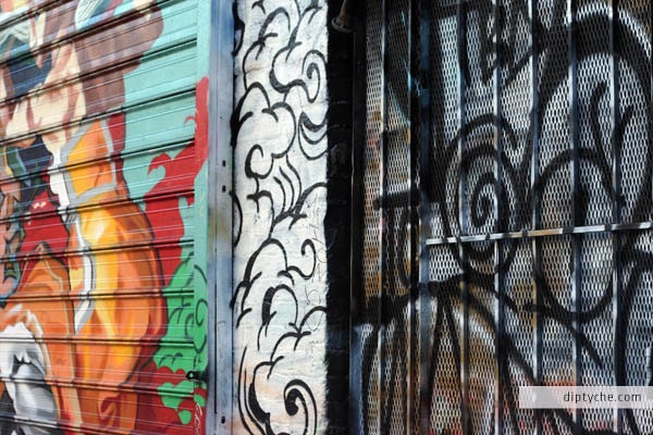 East Village Graffiti Street Art Urban Diptych (4" x 6" Fine Art Photo Print / Notecard)