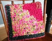 Handwoven Pot Holder Mothers Day Gift Table Decor Centerpiece Trivet Floral Spring Flower