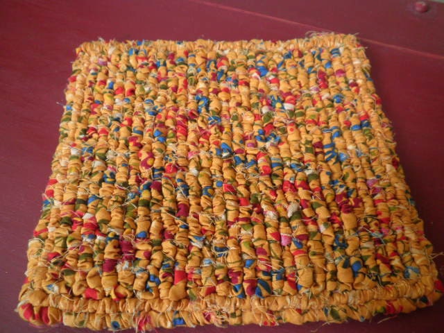 Handmade  Potholder / Trivet  8" x 7.5" Square Your Everyday Collection