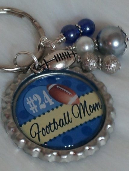 FOOTBALL MOM keychain, PERSONALIZED, Football Mom necklace, Mom necklace, under 20, sports mom necklace, team mom necklace