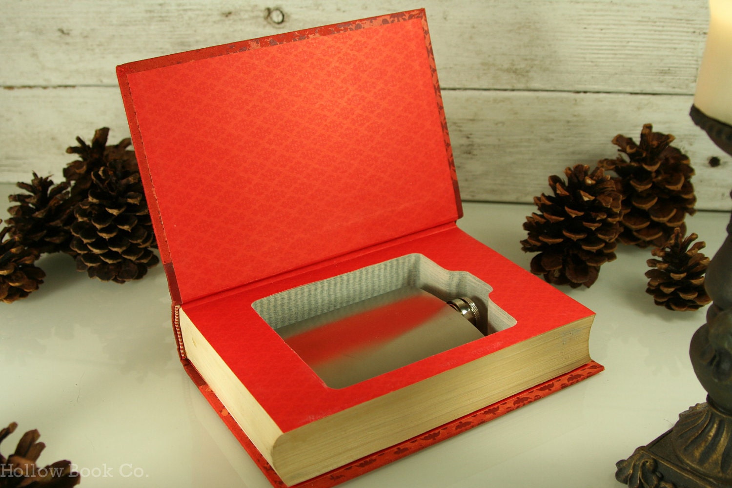 Best Loved Books - 1967 Vintage Hollow Book Safe & Secret Flask (The Scarlett Pimpernel, Tom Sawyer, The Good Earth, Robin Hood)