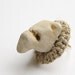 Linen Crocheted Ring with Bach Stone, Unisex Hipster Jewelry, OOAK Venetian Mask or Wild Animal, Sea Pebble (ST004)