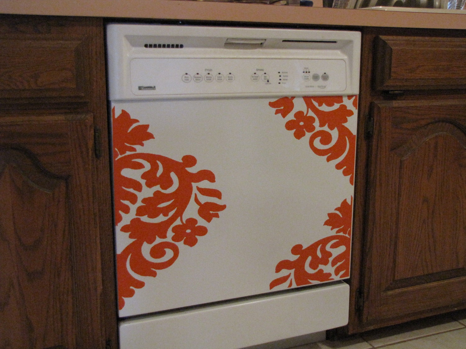 Appliance Vinyl Decal-Large Damask