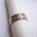 Hammered ring - three shades
