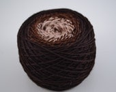 M is for Masculine brown gradient handspun yarn - 210 Yards