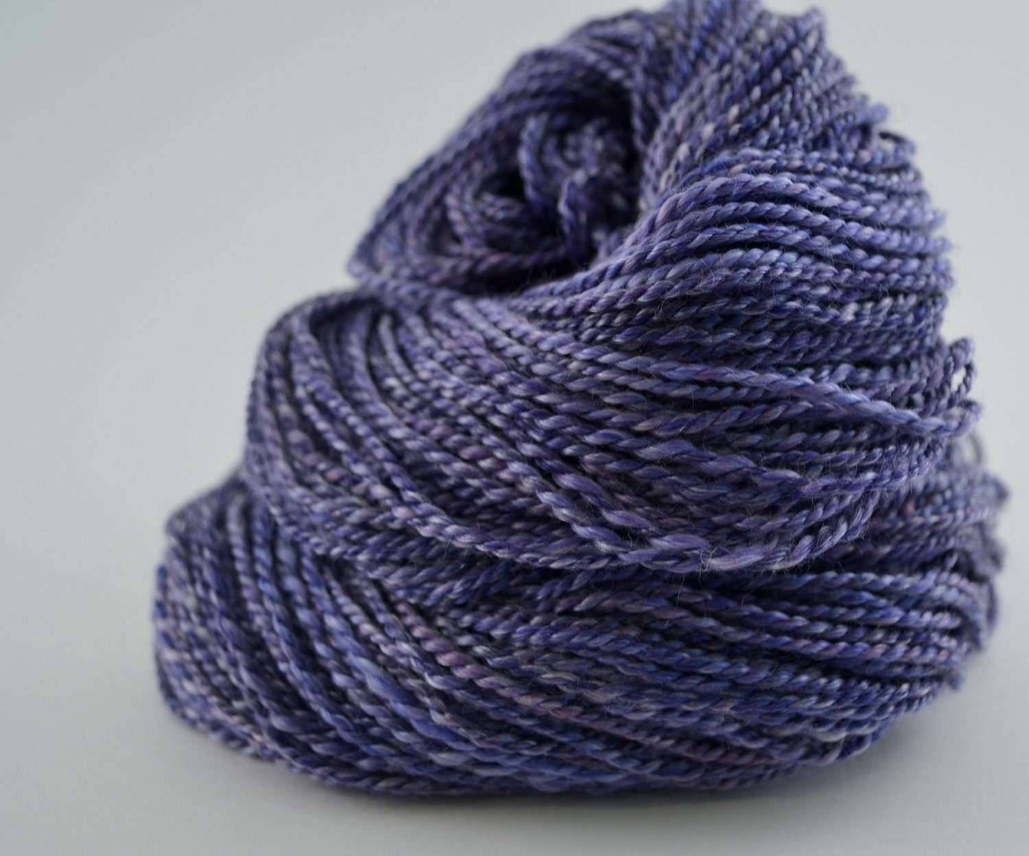 Purple Passion Shimmer handspun yarn - 196 Yards