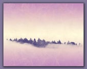 Pastel Purple Magenta and Light Yellow Dreamy Landscape Fine Art Print - Modern Photography Mixed Media - 11x14