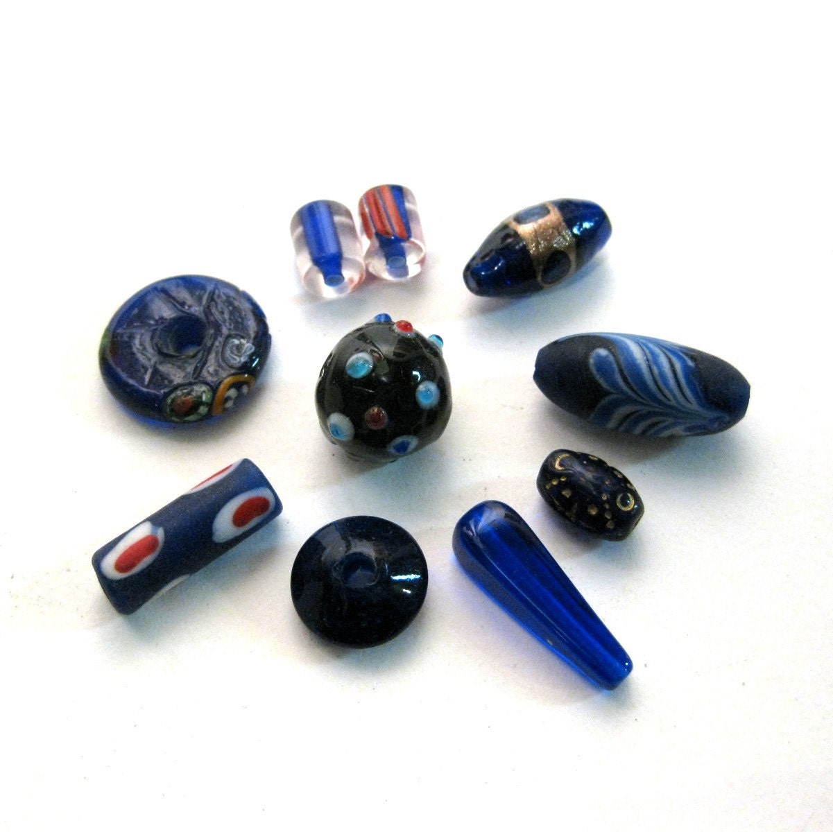Blue Accent Bead Assortment Ten B2012127