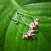 pink pearl earrings, teardrop, swarovski crystals