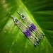 beaded tribal earrings, chain, swarovski crystals, ooak