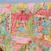 Whimsical Pink, Yellow, Green & Blue Baby Girl Quilt
