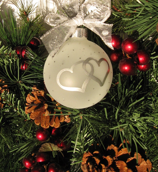 Personalized heart  ornament, perfect for weddings, and anniversaries