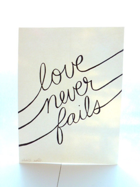 love never fails 9x12 Original