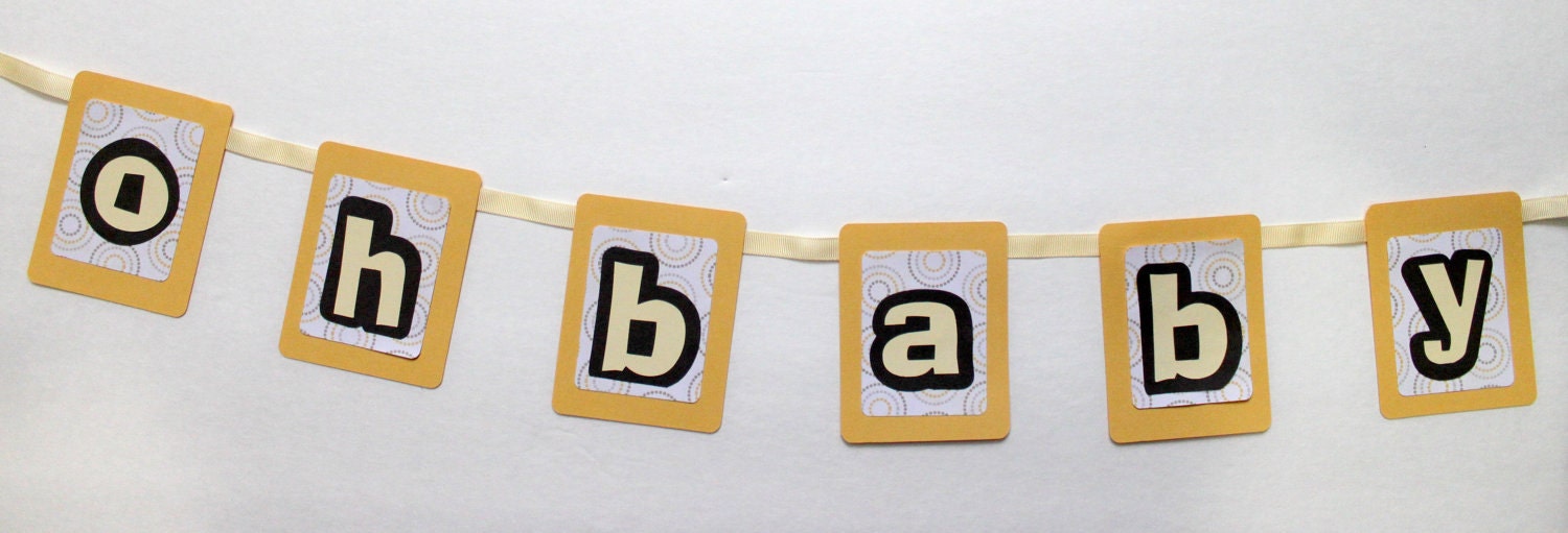 Oh Baby Baby Shower Handmade Banner (Gender Neutral)