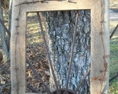 Barn Wood Picture Frame 5 X 7 - Reclaimed Rustic oak with Barbed Wire Upcycled reclaimed wood Farmhouse country Chic