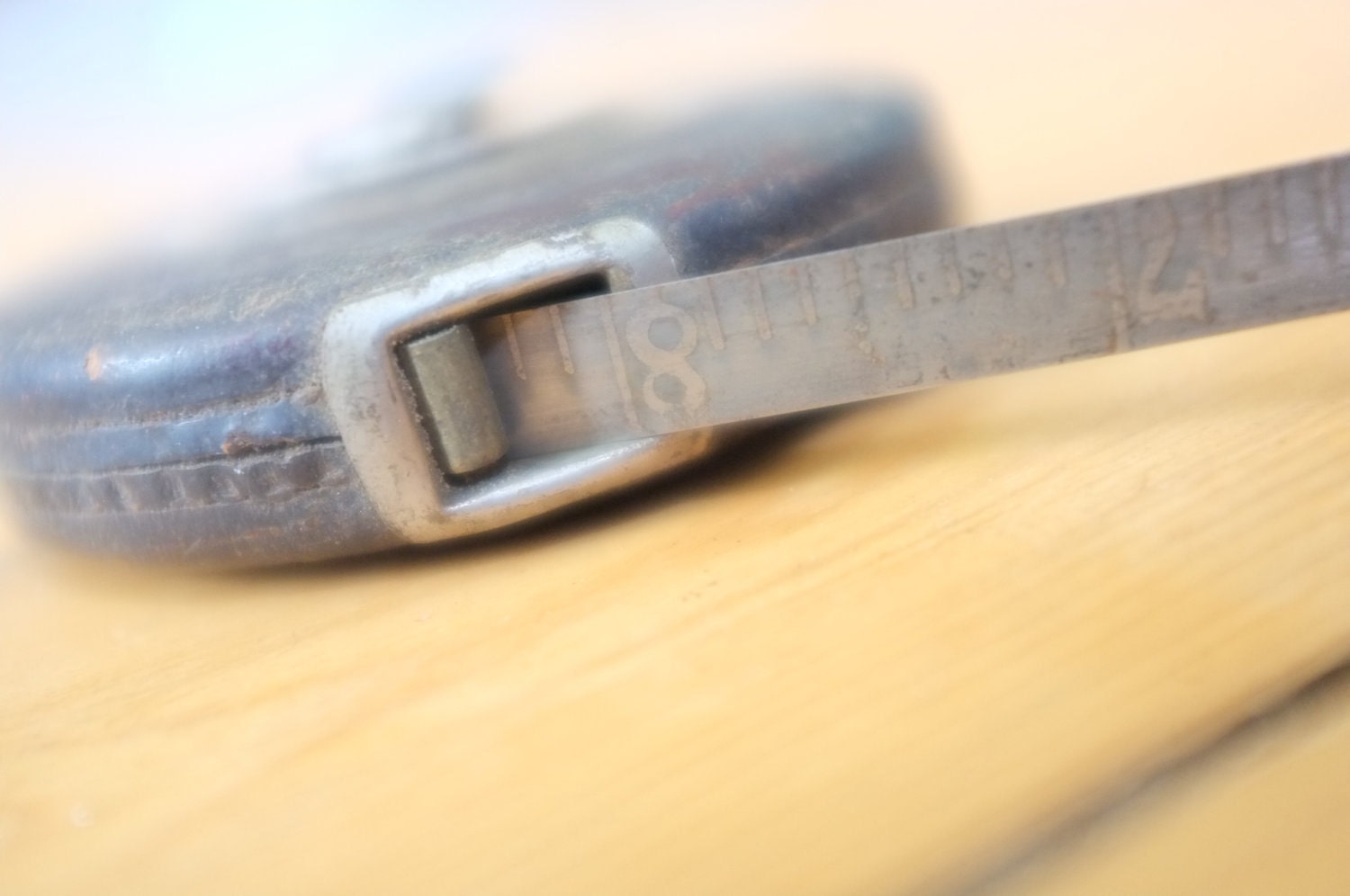 Industrial Vintage Leather Steel Tape Measure
