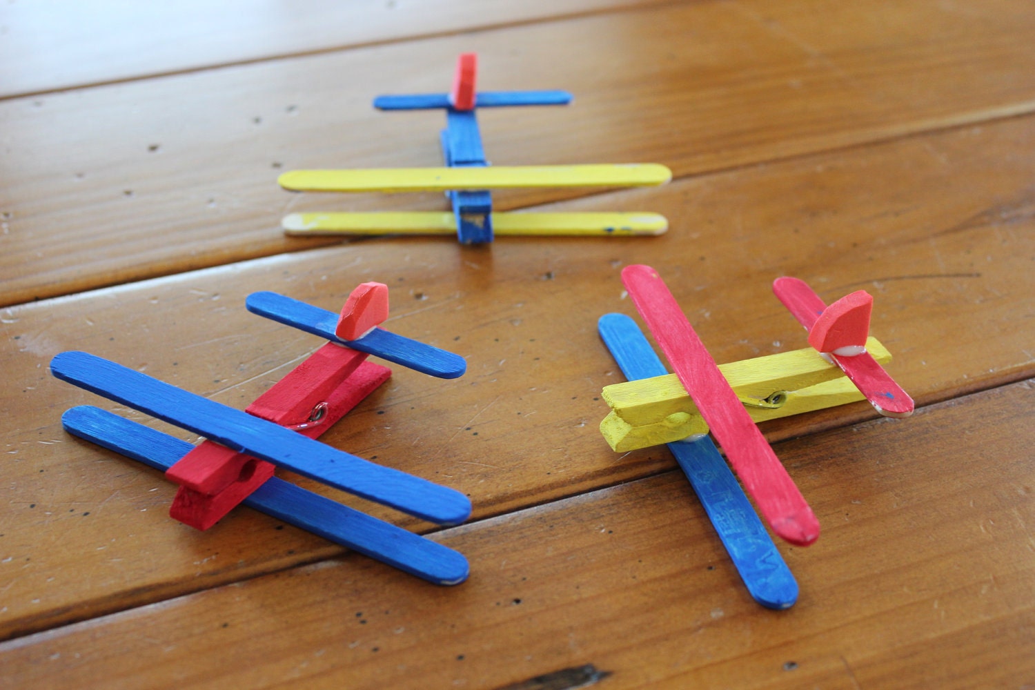 Clothespin Airplane Kids Craft Kit - Makes 4 planes