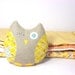 Baby Owl - Owl & Blanket - Baby Quilt - Yellow Owl