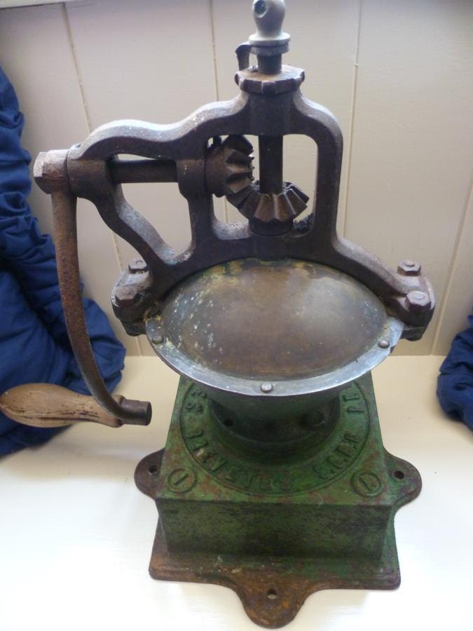 Coffee Grinder Peugeot Freres, French, Cast Iron A1 Industrial Loft Machine Moulin a Cafe Circa 1890ish