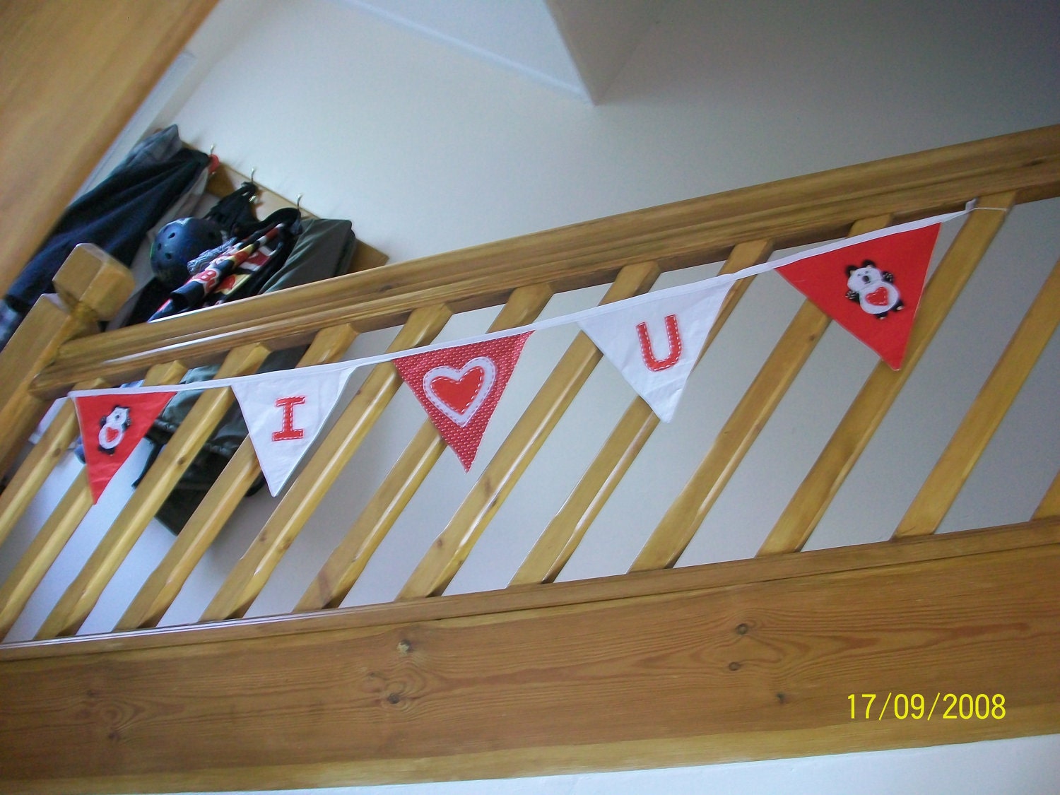 i love you panda garland bunting banner ,ideal gift of love x