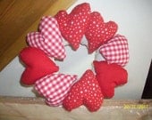 love heart red and white  wreath valentine decoration  garland
