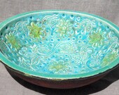 Sea Garden Bowl (ceramic, pottery, art, handmade, gift)