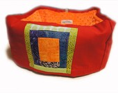 Quilt Block Pet Bed CUSTOM Small 12 Inch Square Slip-proof Base 37 Color Choice Dog Cat Couture Artistic Travel Collapsible Washable