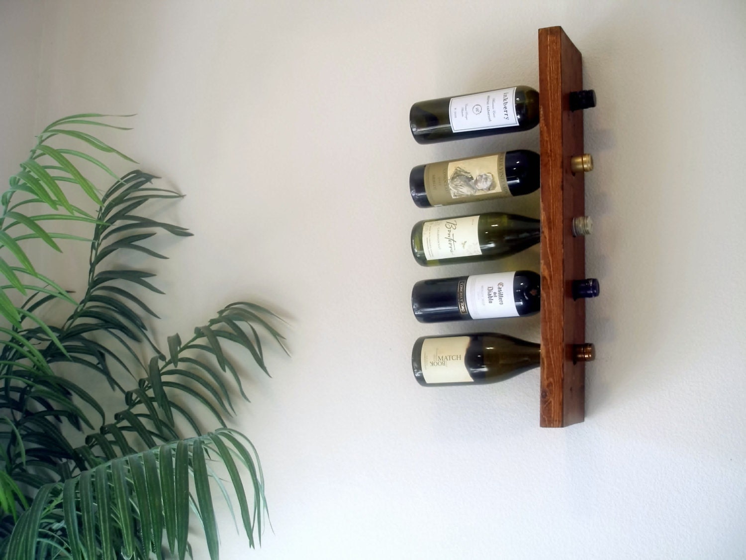 Wine Rack - English Chestnut Wood - Wall Decor