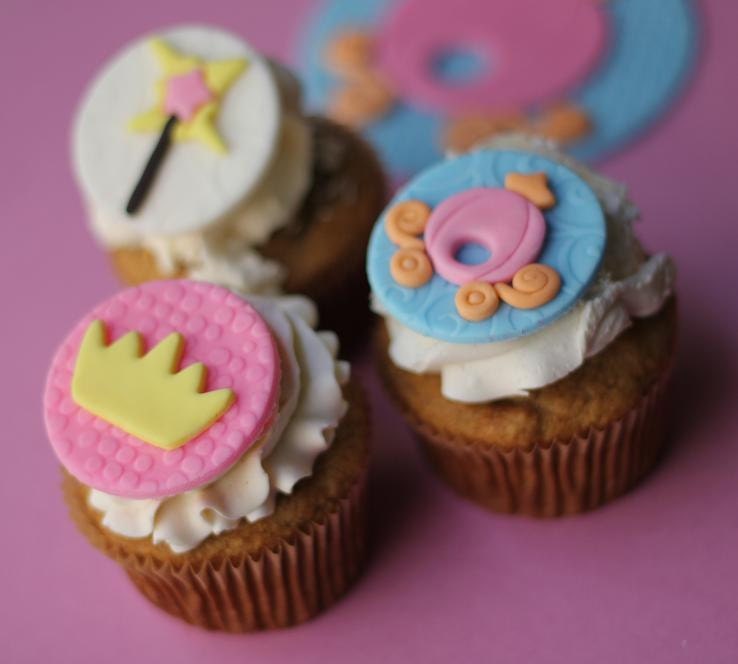 Princess-Themed Fondant Toppers - Great for Cupcakes, Brownies, Cookies and More