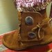 Like New Minnetonka Fringe Leather Cognac Moccasins MOCS / Ladies SZ 10