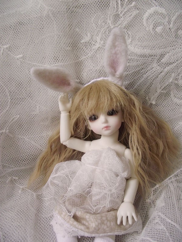 Headband Rabbit Bunny Ears for BJD Doll 1/8 or 1/6 Dollfie