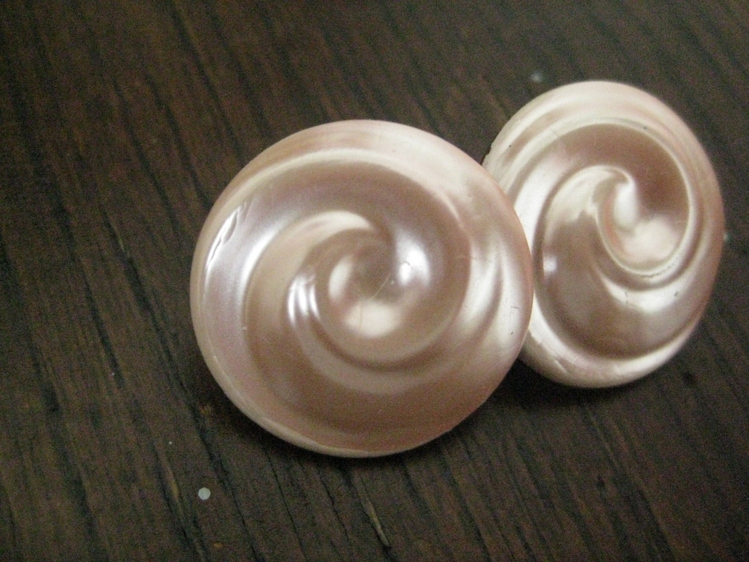 Pearly Pink Post Earrings