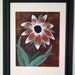 Red and white flower painting, original acrylic painting 9x12