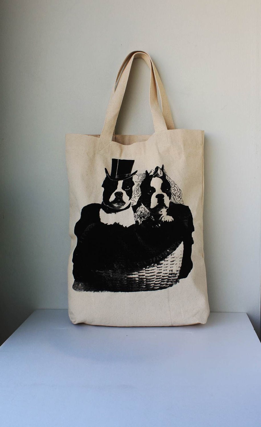 Wedding Dog Bag Canvas tote bagDiaper bagShopping bag Document bag ...