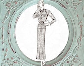 1930s Vintage Pattern Jacket B36 B38 Paris French Sz L