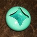 Fat Round Turquoise Planter with Diamond Opening