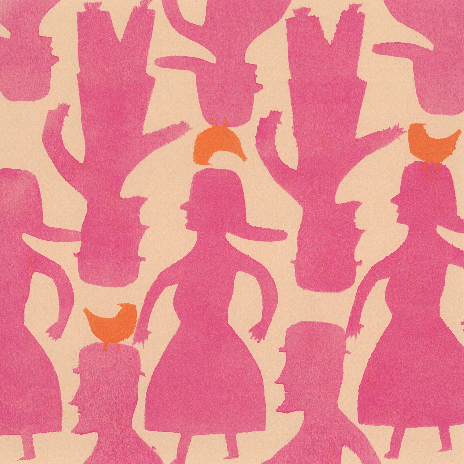 In the crowd  greeting card