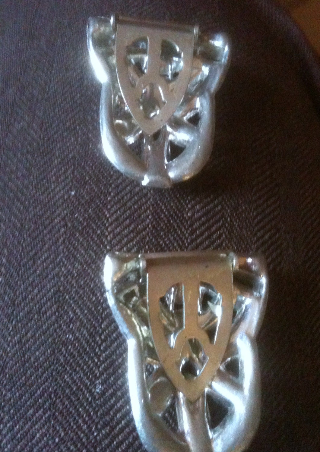 Art Deco Rhinestone Dress Clips 1920s Vintage Jewelry