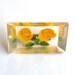 Yellow Rose Reverse Carved 1940s Lucite Brooch Vintage Jewellery