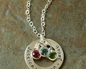 Personalized Hand Stamped Petite Mine for Eternity Sterling Necklace - Stamp Both Sides SALE - 15% off