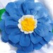 Periwinkle Blue Felt Flower Pillow