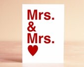 Two Moms Mother's Day Card - Lesbian Moms Card - Lesbian Wedding Card - Lesbian Engagement Card - Mrs. & Mrs.