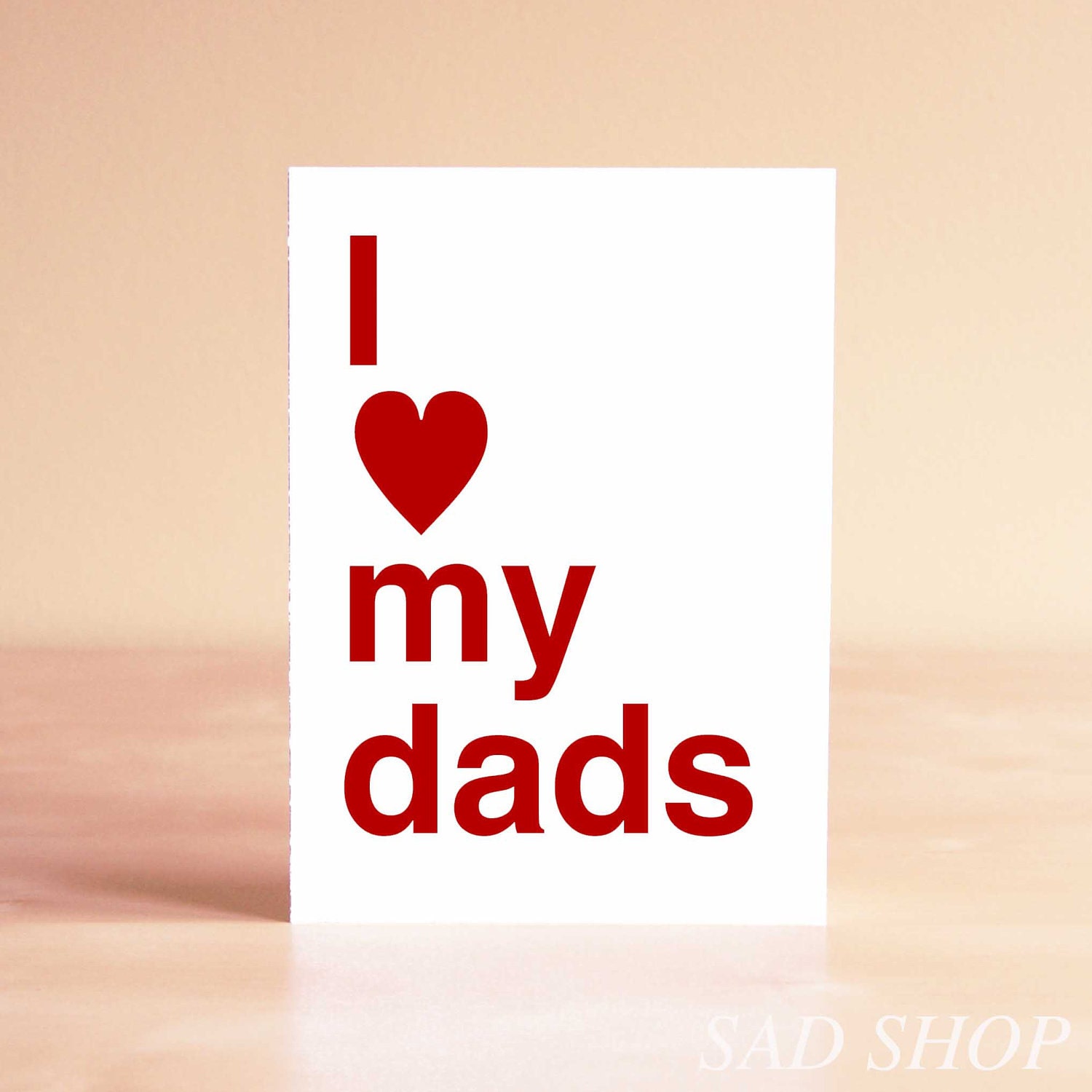 Father's Day Card - Gay Father's Day Card - Gay Dads Card - Two Dads Card - Two Fathers Card - New Dads - I heart my dads