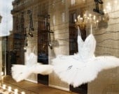 Paris decor, french photo, tutu dress, pointe, ballet shoes at shop window, parisian street, 5x7 (13x18) Bestseller OOAK  F R E E  SHIPPING