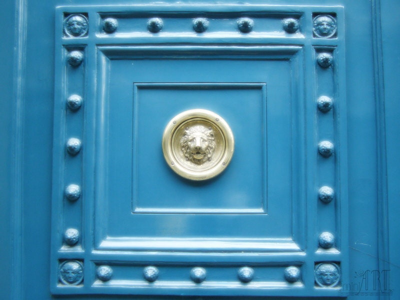 FREE SHIPPING Black Friday Cyber Monday Parisian blue door, Paris, France, parisian decor detail, fine art photography 5x7 (13x18) - AnnaKiperPhoto