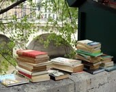 Paris photography, wall decoration, art print, vintage, retro books by the river, spring decor, fine art photography 5x7 (13x18)