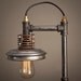 Iron Pipe Lamp with Wood Base