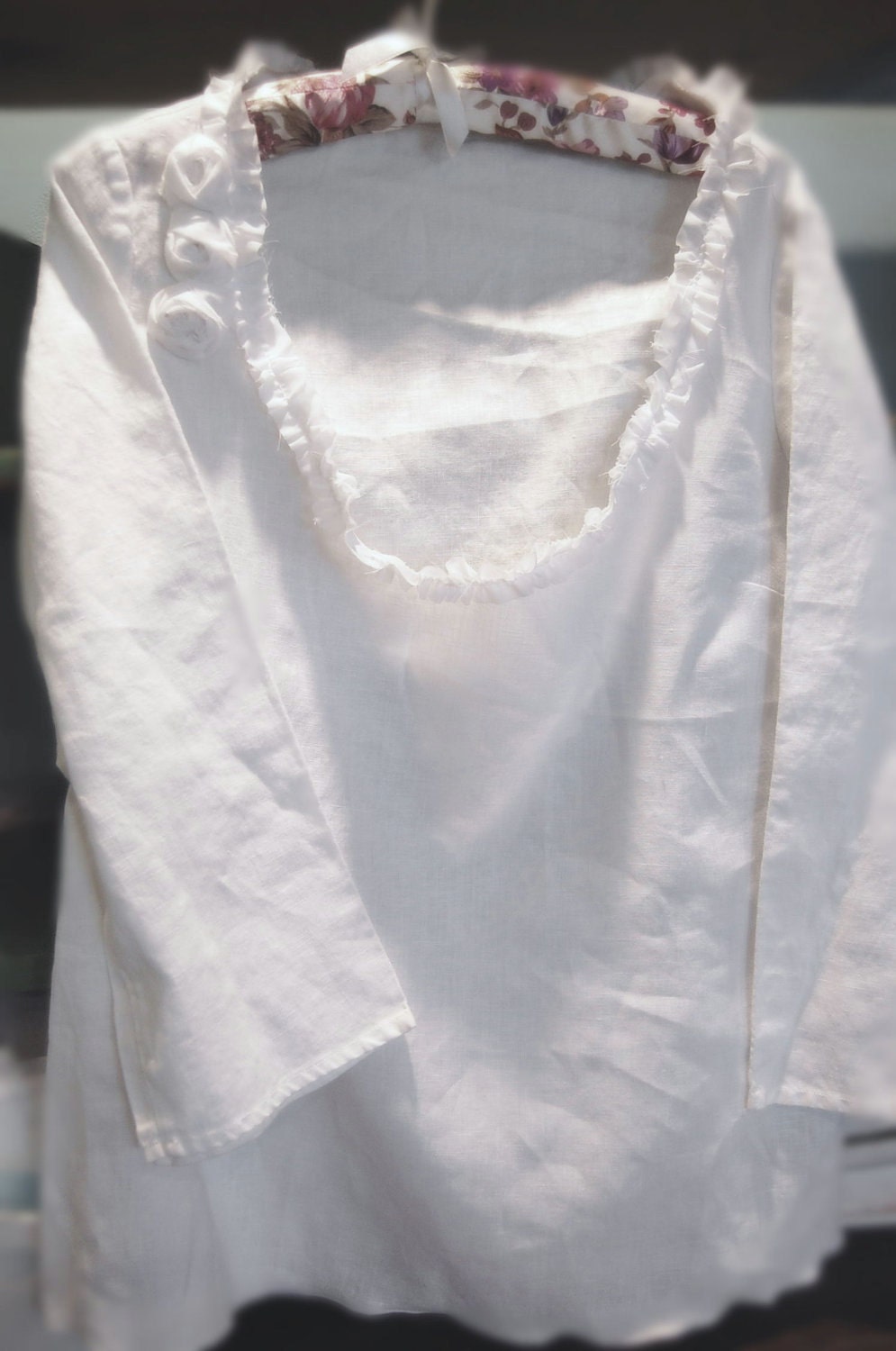 Linen Tunic or Cotton Womens Clothing Shabby Chic Clothing Custom
