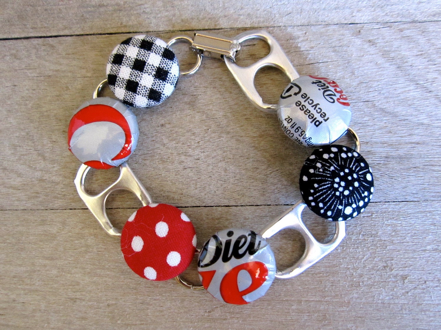 Diet Coke Addicts Big Button Bracelet