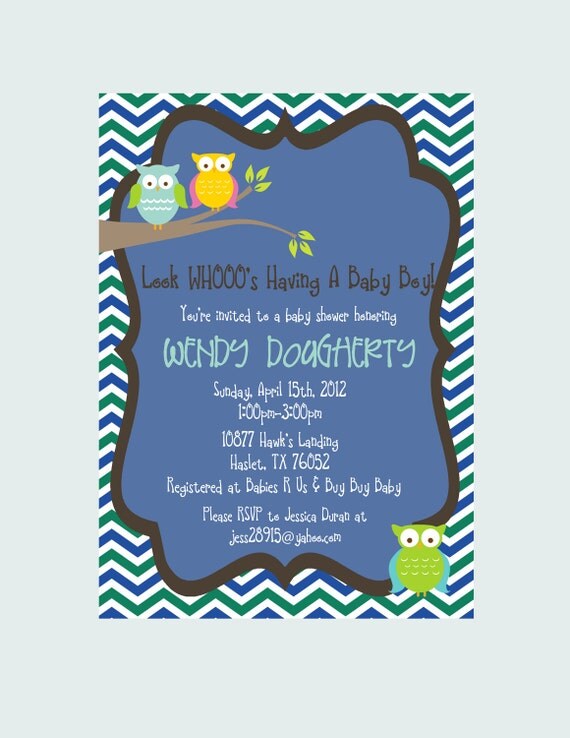 Party Package for Look Who's Having a Baby Boy/Birthday Invite-Print your own Il_570xn